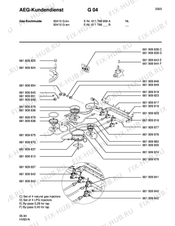 Взрыв-схема комплектующей Aeg 93410 G-BN/NL - Схема узла Section1